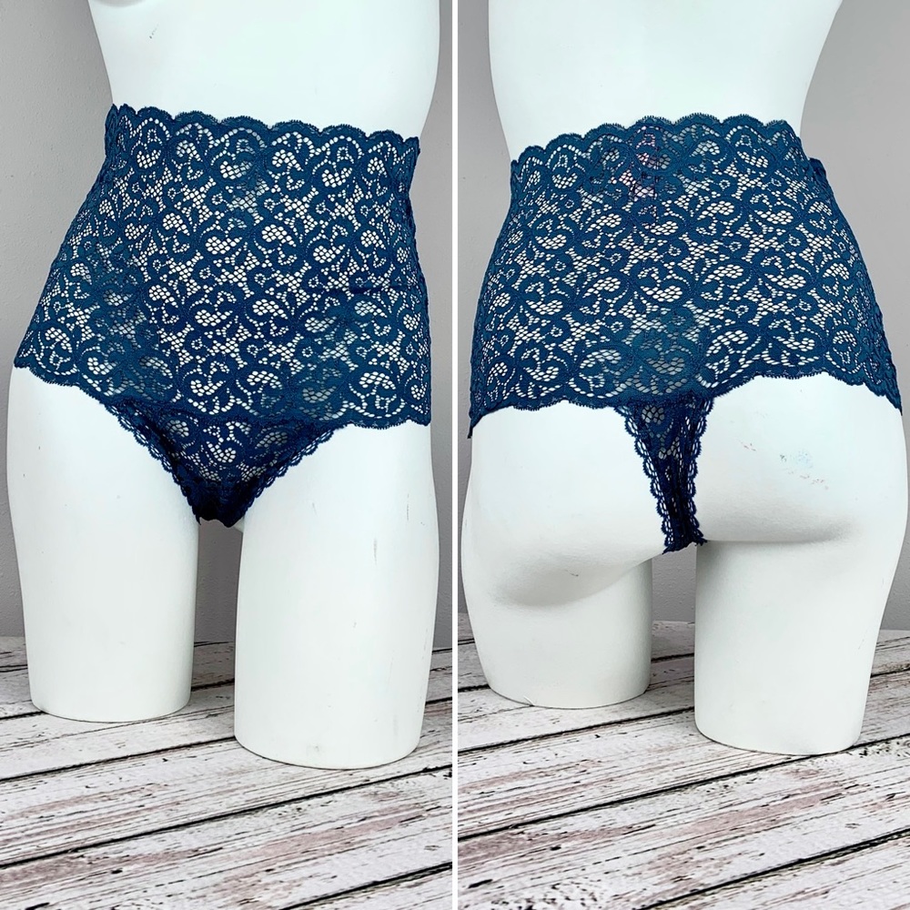 NWT Victoria’s Secret Small High Waist Lace Thong Panty Fairy Panties Boho VS